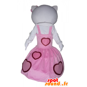 Μασκότ Hello Kitty ντυμένη με ένα ροζ φόρεμα - MASFR23445 - Hello Kitty μασκότ