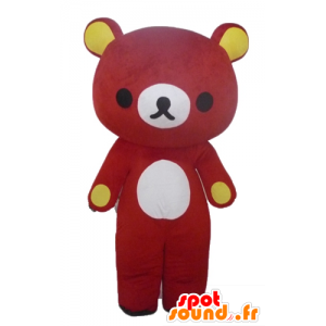 Engros Mascot røde og gule bamser, gigantiske - MASFR23446 - bjørn Mascot