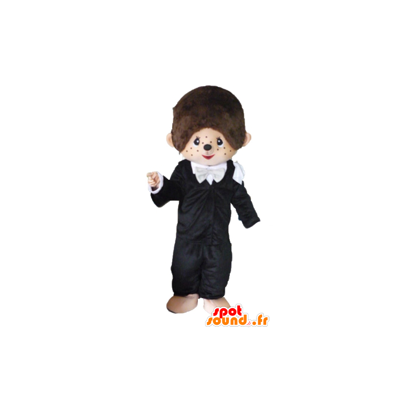 Kiki mascot, the famous brown monkey black outfit - MASFR23448 - Mascots famous characters