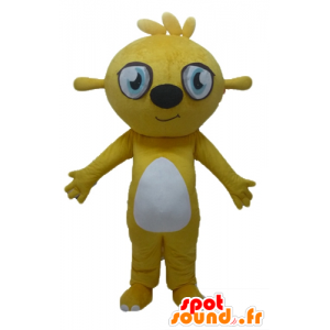 Beaver mascot, yellow and white rodent - MASFR23450 - Beaver mascots