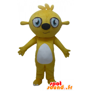 Beaver mascotte, giallo e bianco roditore - MASFR23450 - Castori mascotte