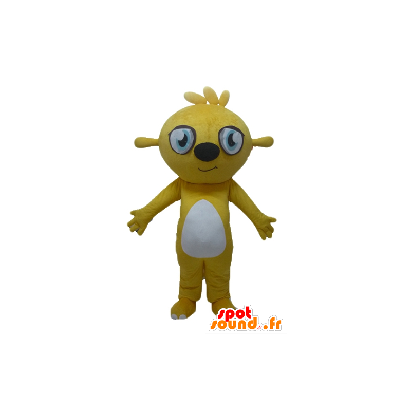 Bever maskot, gul og hvit gnager - MASFR23450 - Beaver Mascot