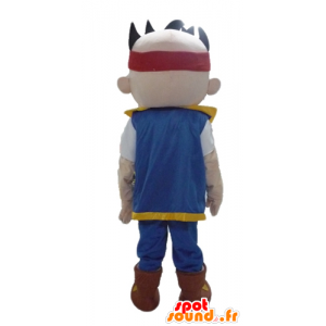Boy mascotte van de manga karakter in kleurrijke outfit - MASFR23454 - Mascottes Boys and Girls