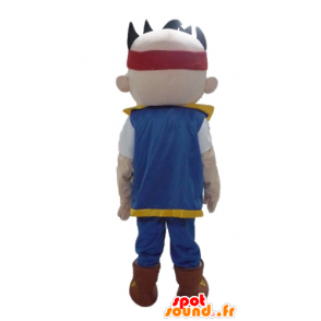 Mascote Menino da personagem de mangá no equipamento colorido - MASFR23454 - Mascotes Boys and Girls