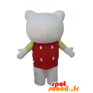 Hello Kitty mascot with a red top with white dots - MASFR23464 - Mascots Hello Kitty