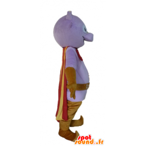 Mascot piccolo mostro viola con un mantello e pantofole - MASFR23468 - Mascotte di mostri