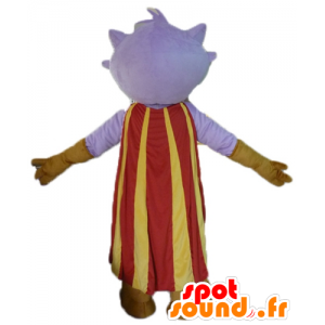 Mascot piccolo mostro viola con un mantello e pantofole - MASFR23468 - Mascotte di mostri
