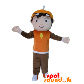 Boy Mascot, tenåring, ung tegneserie - MASFR23470 - Maskoter gutter og jenter