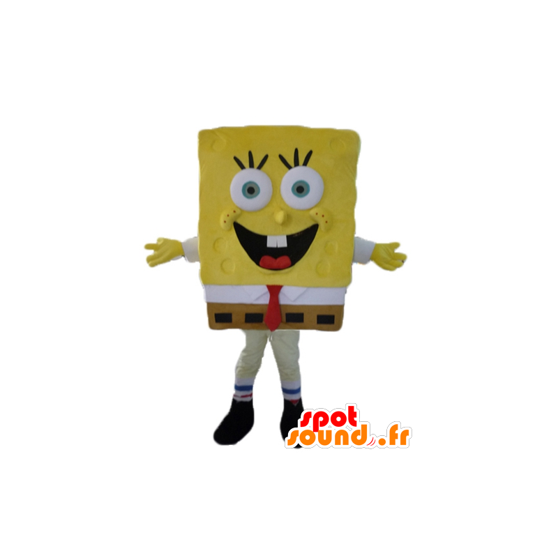 Mascotte de Bob l'éponge, personnage jaune de dessin animé - MASFR23471 - Mascottes Bob l'éponge