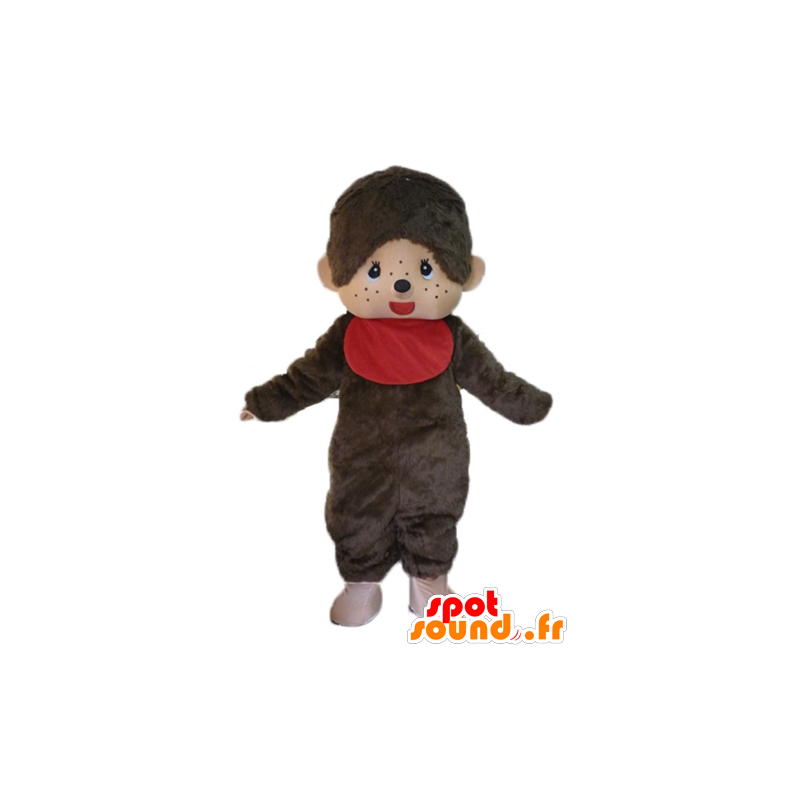 Kiki mascot, the famous brown monkey with a red bib - MASFR23472 - Mascots famous characters