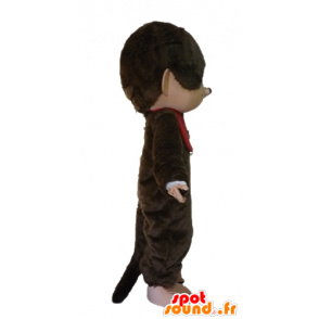 Kiki mascot, the famous brown monkey with a red bib - MASFR23472 - Mascots famous characters