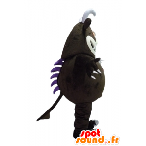 Maskot stor brun monster med store tenner - MASFR23475 - Maskoter monstre