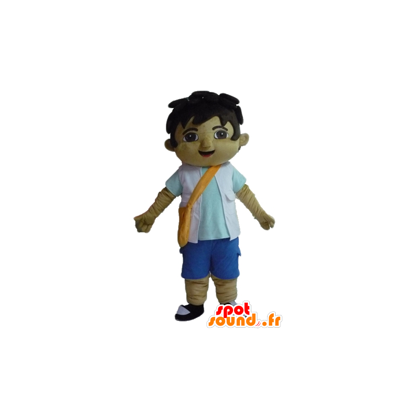 Boy mascotte, tiener met een schoudertas - MASFR23479 - Mascottes Boys and Girls