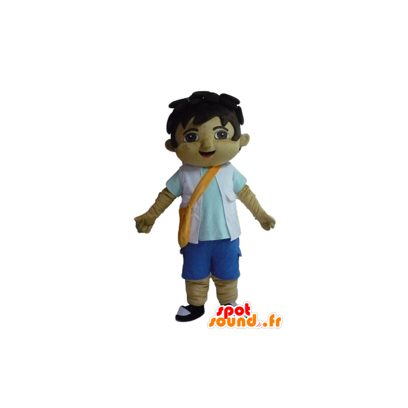 Mascotte de garçon, d'adolescent, avec un sac en bandoulière - MASFR23479 - Mascottes Garçons et Filles