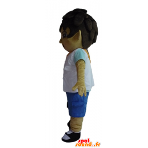 Mascotte de garçon, d'adolescent, avec un sac en bandoulière - MASFR23479 - Mascottes Garçons et Filles