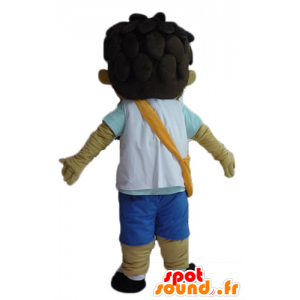 Boy mascotte, tiener met een schoudertas - MASFR23479 - Mascottes Boys and Girls