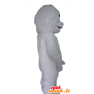 White monster mascot, giant yeti and smiling - MASFR23480 - Monsters mascots