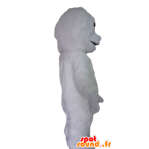 Bianco monster mascotte, yeti gigante e sorridente - MASFR23480 - Mascotte di mostri