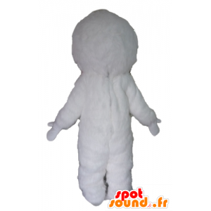 Hvit monster maskot, gigantiske yeti og smilende - MASFR23480 - Maskoter monstre