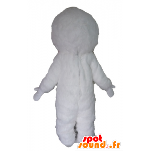 Mascotte de monstre blanc, de yéti géant et souriant - MASFR23480 - Mascottes de monstres