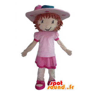 Charlotte mascota fresa famosa chica de rosa - MASFR23481 - Personajes famosos de mascotas