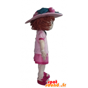 Charlotte mascotte della fragola famoso pink girl - MASFR23481 - Famosi personaggi mascotte