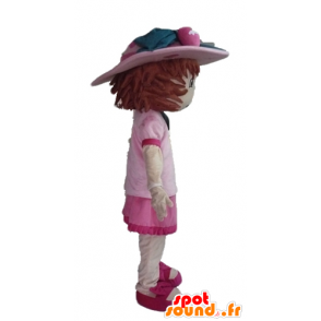 Charlotte maskotka truskawkowy, słynny różowy dziewczyna - MASFR23481 - Gwiazdy Maskotki