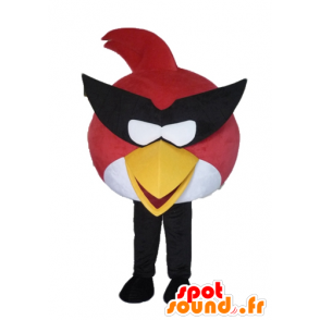 Mascote pássaro vermelho e branco, o famoso jogo Angry Birds - MASFR23482 - Celebridades Mascotes