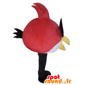 Mascote pássaro vermelho e branco, o famoso jogo Angry Birds - MASFR23482 - Celebridades Mascotes