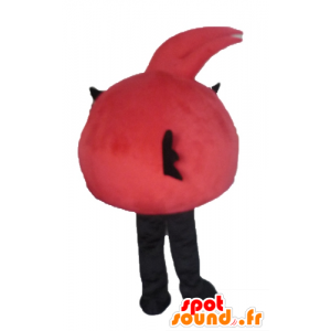 Mascote pássaro vermelho e branco, o famoso jogo Angry Birds - MASFR23482 - Celebridades Mascotes