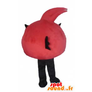 rød og hvid fuglemaskot, fra det berømte spil Angry Birds -