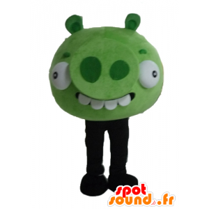 Green monster mascot, the famous game Angry birds - MASFR23483 - Mascots famous characters