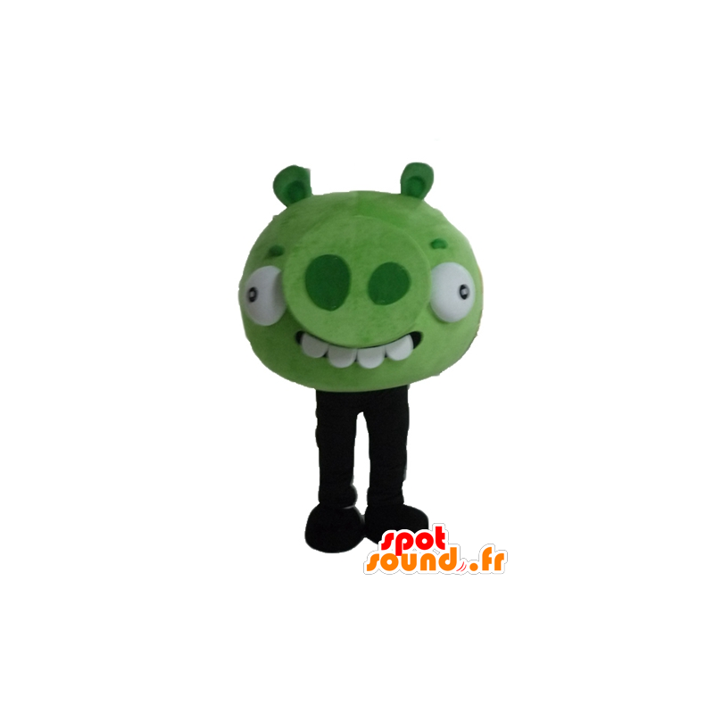 Green monster mascot, the famous game Angry birds - MASFR23483 - Mascots famous characters