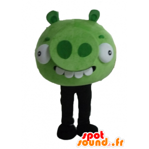 Green monster mascot, the famous game Angry birds - MASFR23483 - Mascots famous characters