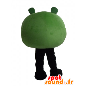 Groen monster mascotte, de beroemde spel Angry Birds - MASFR23483 - Celebrities Mascottes