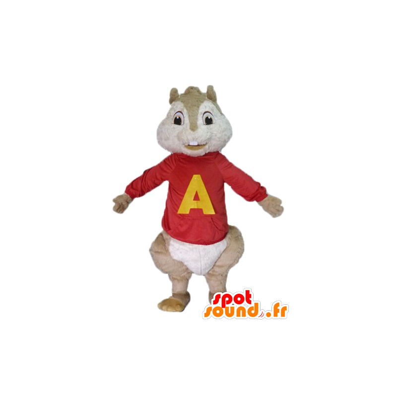 Mascot καφέ σκίουρος, Alvin και το Chipmunks - MASFR23485 - μασκότ σκίουρος
