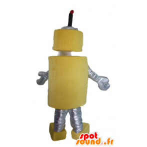 Mascota del robot grande amarillo y plata, hermoso y original - MASFR23487 - Mascotas de Robots