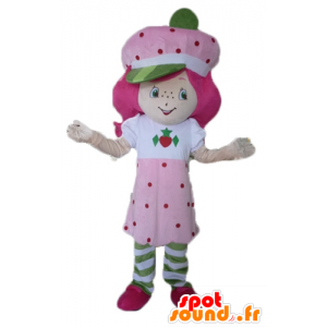 Charlotte mascot Strawberry famous pink girl - MASFR23489 - Mascots famous characters