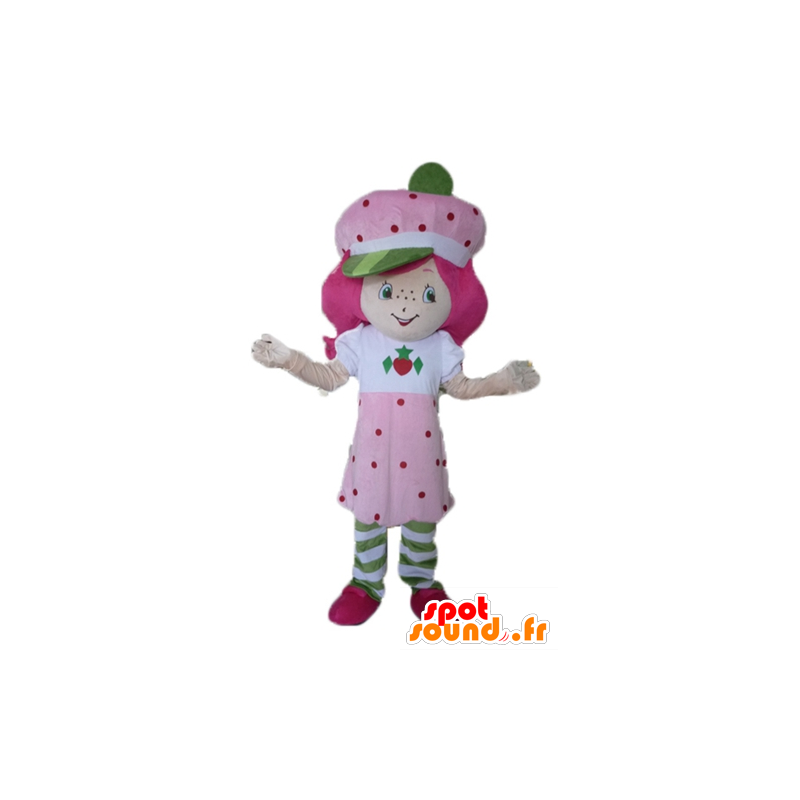 Charlotte mascot Strawberry famous pink girl - MASFR23489 - Mascots famous characters