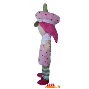 Charlotte maskot Strawberry, berømte rosa jente - MASFR23489 - kjendiser Maskoter