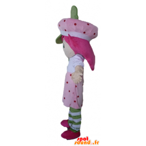 Charlotte mascot Strawberry famous pink girl - MASFR23489 - Mascots famous characters