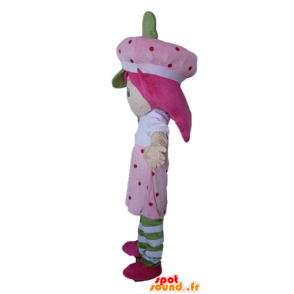 Charlotte mascotte della fragola famoso pink girl - MASFR23489 - Famosi personaggi mascotte