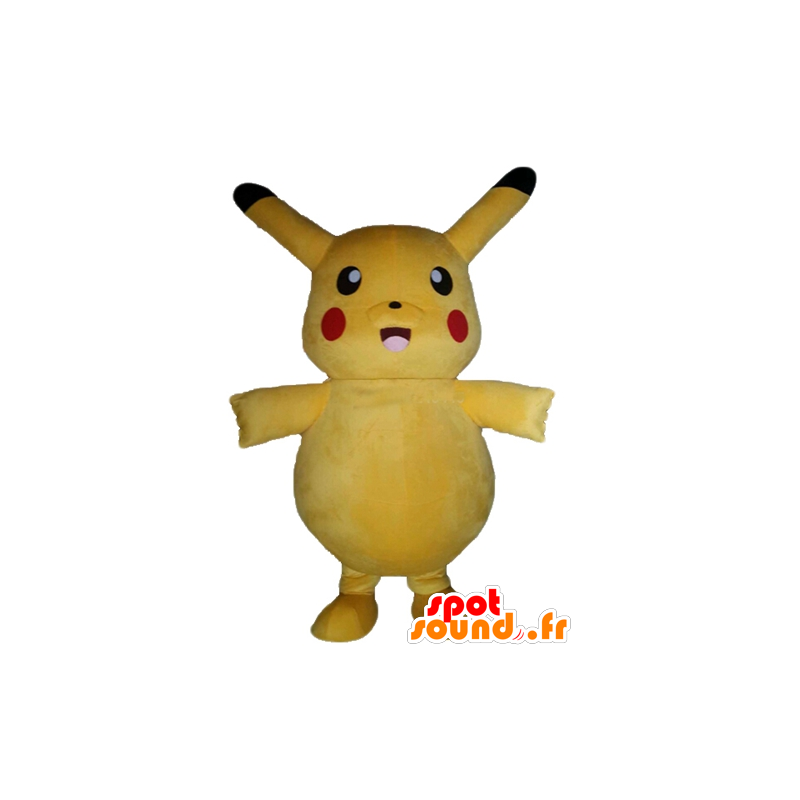 Pikachu maskot, berömd tecknad gul Pokemeon - Spotsound maskot