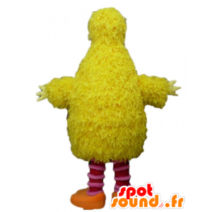 Mascot geel en roze vogel, pluizig, grappig, harig - MASFR23504 - Mascot vogels