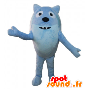 Fox-Maskottchen, blau tier, rundum und niedlich - MASFR23506 - Maskottchen-Fox