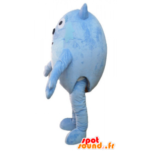 Fox mascot, blue animal, all round and cute - MASFR23506 - Mascots Fox