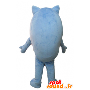 キツネのマスコット、青い動物、丸くてかわいい-MASFR23506-キツネのマスコット