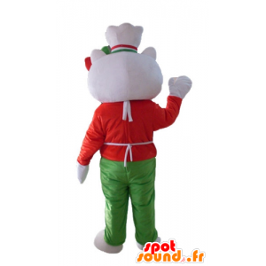 La mascota de Hello Kitty con un delantal y una toca - MASFR23507 - Mascotas de Hello Kitty