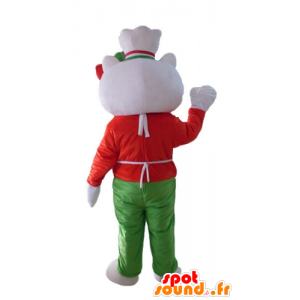 Mascot Hello Kitty, med et forkle og en kokk lue - MASFR23507 - Hello Kitty Maskoter