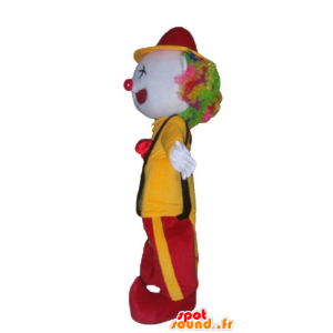 Clown Mascot segurando vermelho e amarelo - MASFR23516 - mascotes Circus